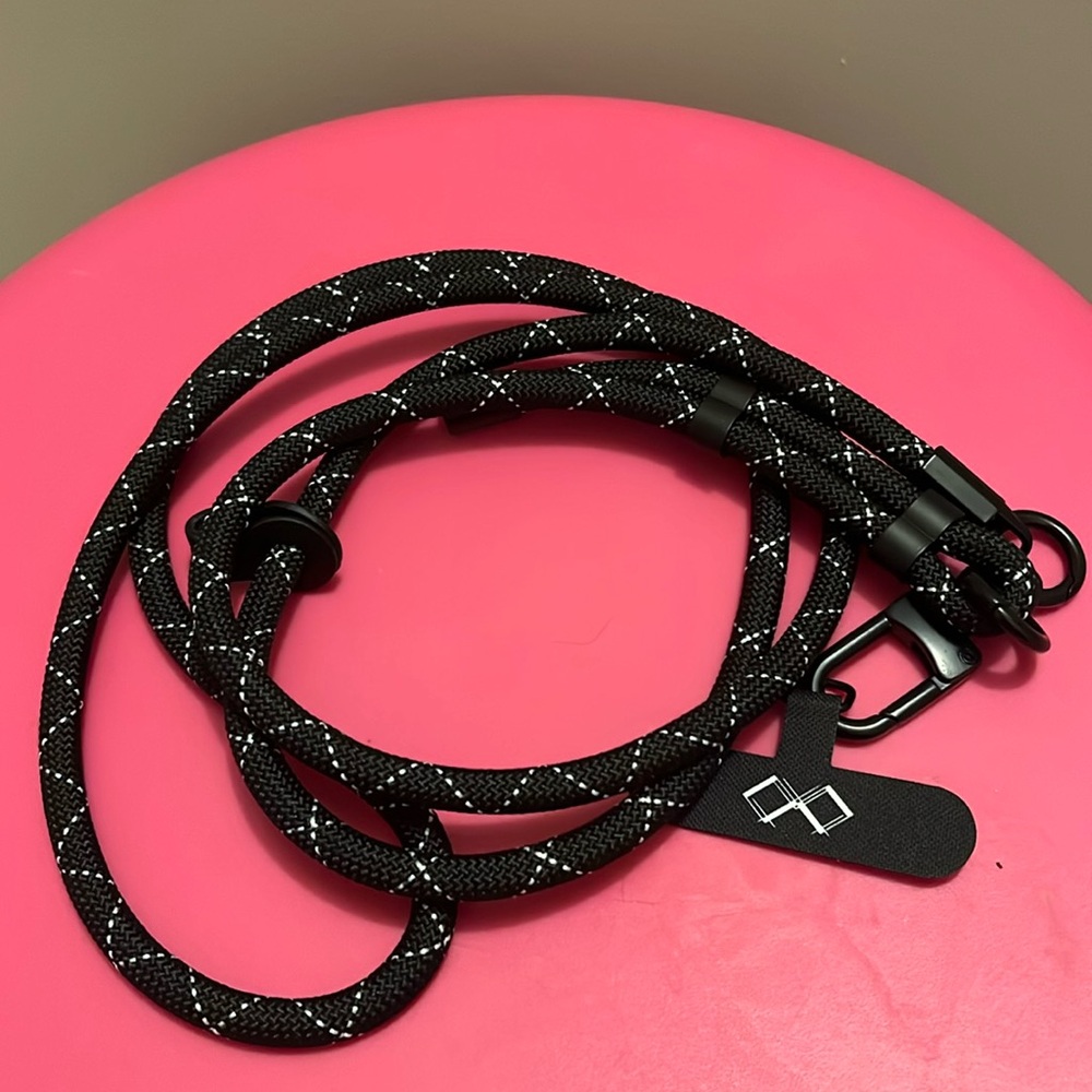 Mobile Phone Lanyards with Adjustable Neck Strap in black